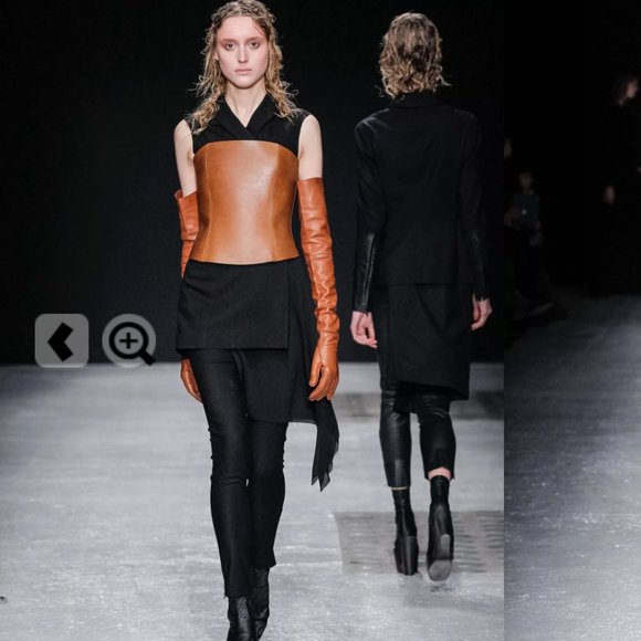 Elegant Black and Brown Women's Blouse - Picture 6 of 7